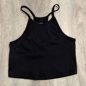 Nobull halter cropped tank - black
